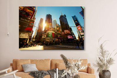 Leinwandbilder - 150x100 cm - New York - Amerika - Werbeschild (Gr. 150x100 cm)