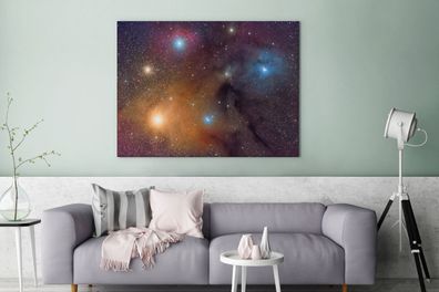 Leinwandbilder - 120x90 cm - Universum - Sterne - Farben (Gr. 120x90 cm)
