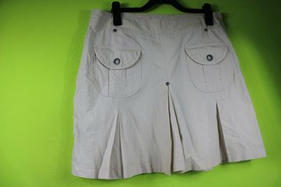 Saix Jeansrock Jeans beige XL 44 Rock Damen knielang Damenrock Midirock Taschen