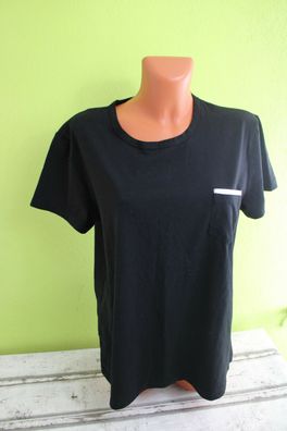 Foglie Rosse Basic XL 46/48 Kurzarmshirt Shirt kurzarm Damen schwarz