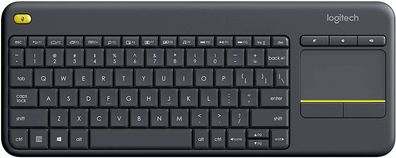 Logitech K400 Plus Kabellose TV-Tastatur mit Touchpad QWERTZ (DE-Layout) grau NV