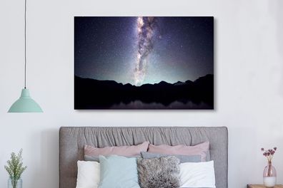 Leinwandbilder - 150x100 cm - Universum - Milchstraße - Galaxie (Gr. 150x100 cm)