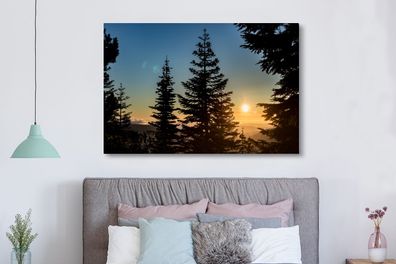 Leinwandbilder - 150x100 cm - Sunrise Nationalforst (Gr. 150x100 cm)