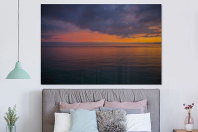 Glasbilder - 150x100 cm - Sonnenaufgang über dem Mittelmeer (Gr. 150x100 cm)