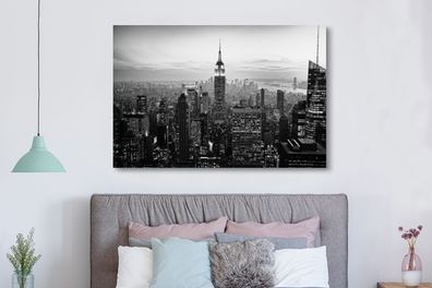 Leinwandbilder - 150x100 cm - New York City Schwarz-Weiß-Fotodruck (Gr. 150x100 cm)