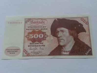Original 500 Mark 1977 Banknote 500 D-Mark Deutsche Bundesbank 500 DM