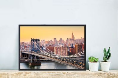Poster - 60x40 cm - Manhattan-Brücke in New York (Gr. 60x40 cm)