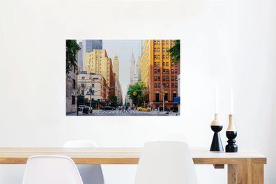 Glasbilder - 90x60 cm - Kreuzung in New York (Gr. 90x60 cm)
