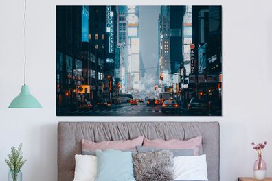 Glasbilder - 150x100 cm - Times Square am Morgen (Gr. 150x100 cm)