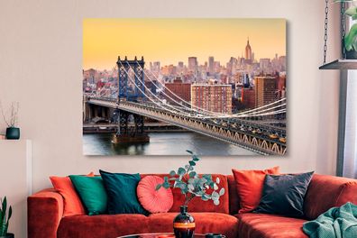 Leinwandbilder - 150x100 cm - Manhattan-Brücke in New York (Gr. 150x100 cm)