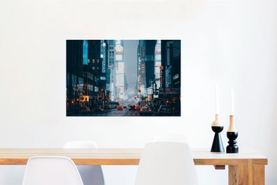 Glasbilder - 60x40 cm - Times Square am Morgen (Gr. 60x40 cm)