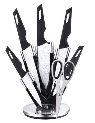 7-teiliges Profi Messer-Set drehbar Messerset drehbar
