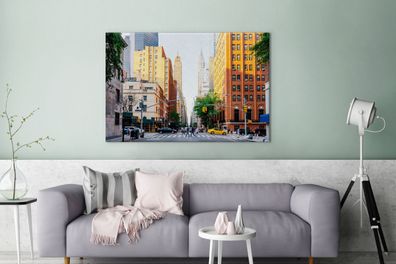 Leinwandbilder - 140x90 cm - Kreuzung in New York (Gr. 140x90 cm)