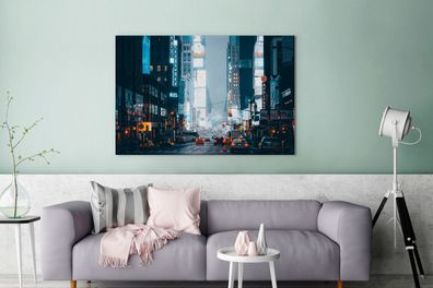 Leinwandbilder - 140x90 cm - Times Square am Morgen (Gr. 140x90 cm)