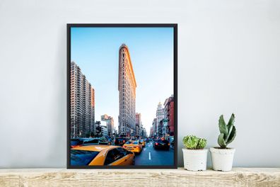 Poster - 20x30 cm - Starker Verkehr rund um das Flatiron Building (Gr. 20x30 cm)
