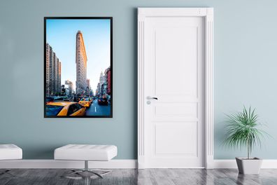 Poster - 80x120 cm - Starker Verkehr rund um das Flatiron Building (Gr. 80x120 cm)