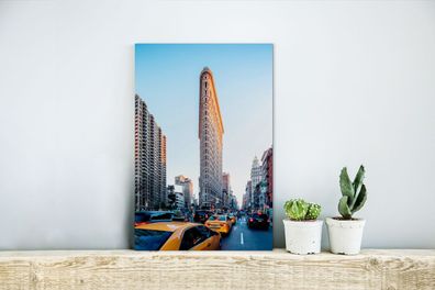 Glasbilder - 20x30 cm - Starker Verkehr rund um das Flatiron Building (Gr. 20x30 cm)
