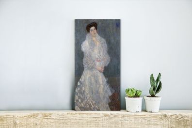 Glasbilder - 20x40 cm - Porträt der Hermine Gallia - Gemälde von Gustav Klimt