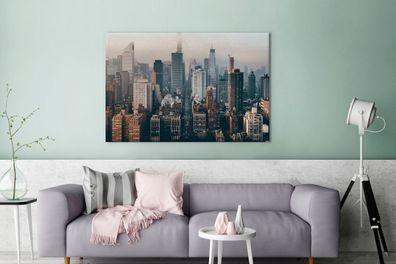 Leinwandbilder - 140x90 cm - New Yorker Skyline (Gr. 140x90 cm)