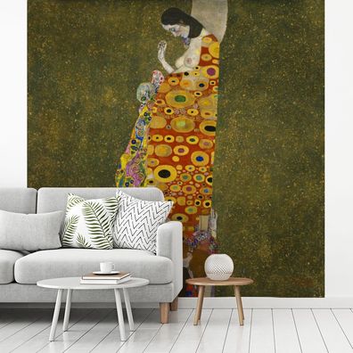 Fototapete - 260x260 cm - Hoffnung II - Gemälde von Gustav Klimt (Gr. 260x260 cm)