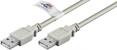 USB 2.0 Hi-Speed Kabel mit USB Zertifikat, Grau, 5 m - geeignet für Geräte mit USB An