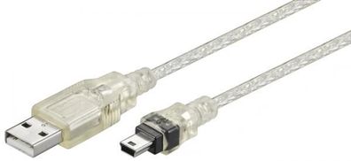 USB Kabel transparent 1,8m