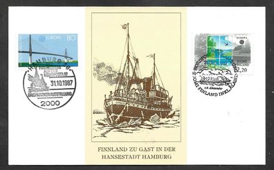 Schiffspost-BRD Finnland-Finnland zu Gast in der Hansestadt Hamburg-Nordposta 87