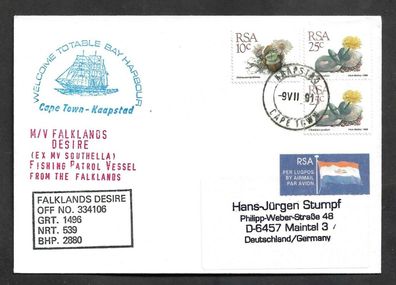 Schiffspost Südafrika M/ V Falklands Desire