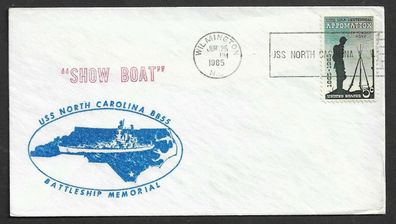 Schiffspost-USA-USS North Carolina BB 55-Show-Boat-