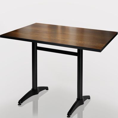 Barcelona Bistro Terrassen Tisch | 110x60cm | Eiche | 100% HPL | Werzalit Kompakt Ga