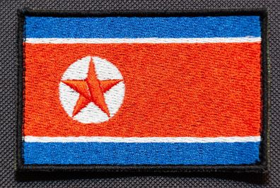 Patch mit der Nationalflagge Nordkorea