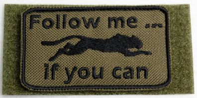 Patch: "Follow me, if you can", Bundeswehr, Reservisten, Soldat, Bushcraft