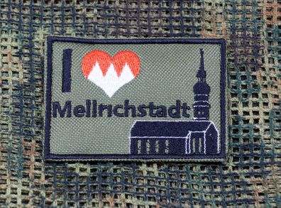 Patch: "I love Mellrichstadt" (mit oder ohne Klettrückseite)