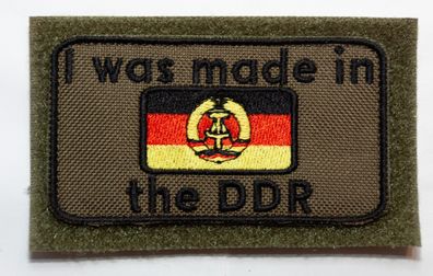 Patch: "I was made in the DDR", Bundeswehr, Reservisten, Soldat, Bushcraft, Wandern