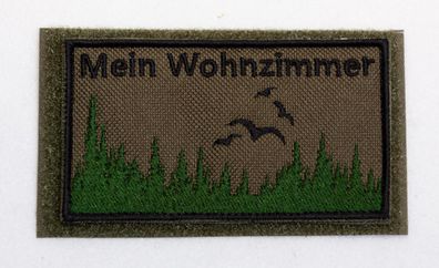 Patch: "Mein Wohnzimmer", Bundeswehr, Reservisten, Soldat, Bushcraft, Wald