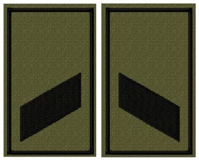 1 Paar Bundeswehr Rangabzeichen Klett, Reservisten, Soldat, Korporal