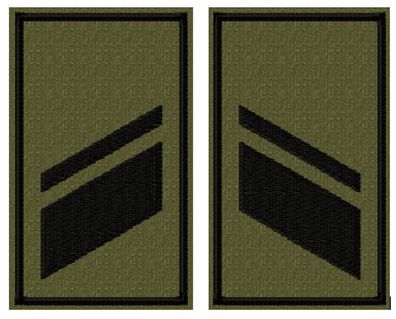 1 Paar Bundeswehr Rangabzeichen Klett, Reservisten, Soldat, Stabskorporal