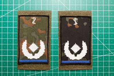 1 Paar BW Rangabzeichen Klett mit Litze, Reservisten, Soldat, Oberstabszahnarzt