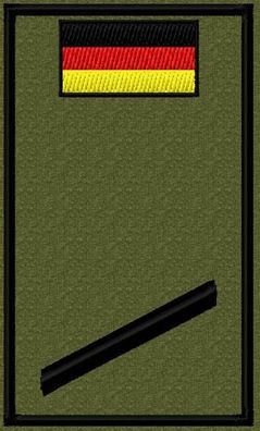 Bundeswehr Rangabzeichen Heer mit Hoheitsabzeichen auf Klett