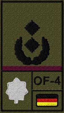 Bundeswehr Rangabzeichen Klett mit Litze, Oberstleutnant bzw. Oberfeldarzt
