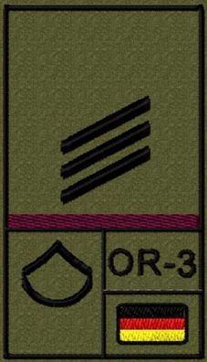 Bundeswehr Rangabzeichen Klett mit Litze, Reservisten, Soldat, Hauptgefreiter