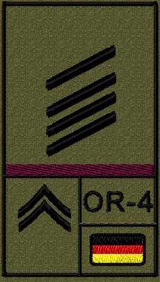 Bundeswehr Rangabzeichen Klett mit Litze, Reservisten, Soldat, Stabsgefreiter
