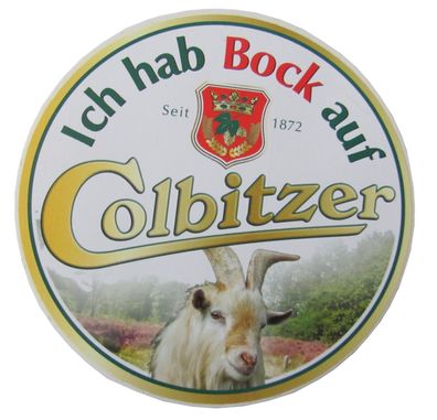 Brauerei Colbitzer - Ich hab Bock auf ..... - Aufkleber 93 mm