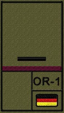 Bundeswehr Rangabzeichen mit NATO Rangcode und Bordeauxer Litze, Heer