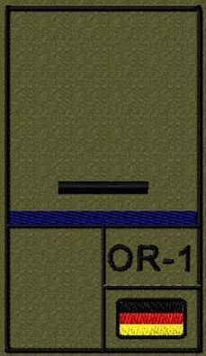 Bundeswehr Rangabzeichen mit NATO Rangcode und Dunkelblauer Litze, Heer