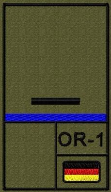Bundeswehr Rangabzeichen mit NATO Rangcode und Mittelblauer Litze, Heer