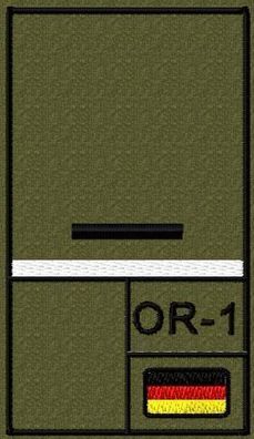 Bundeswehr Rangabzeichen mit NATO Rangcode und Weiße Litze, Heer