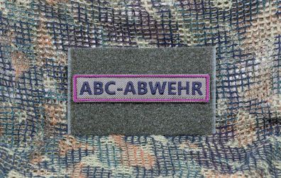 Klettpatch "ABC-Abwehr" mit Rahmen in Waffenfarbe