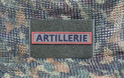 Klettpatch "Artillerie" mit Rahmen in Waffenfarbe