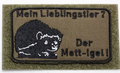 Patch Bundeswehr, Reservisten, Soldat, Bushcraft, Outdoor, Mett-Igel